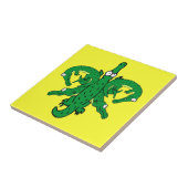 アリゲーター(紋章の)フラ・ダ・リ タイル (側面)