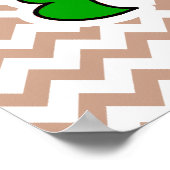 アリゲーター;茶色のシェブロン ポスター (角)