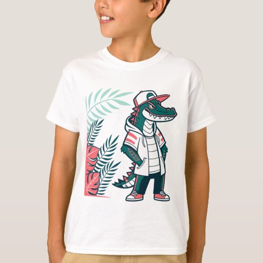 アリゲーターtシャツデザイン tシャツ (正面)