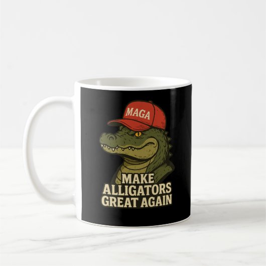 アリゲータ素晴らしを再び作る – クラシックMAGA Gator コーヒーマグカップ (左)