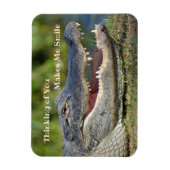 アリゲータ考えるーのスマイル マグネット (縦)