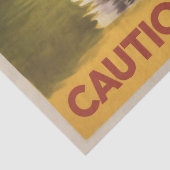 アリゲータ警告イラストレーションヴィンテージ分離 薄葉紙 (詳細)