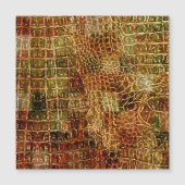 アリゲーフェイクタ動物皮革レッドブラウン (正面)