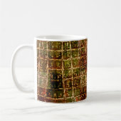 アリゲーフェイクタ動物皮革レッドブラウン コーヒーマグカップ (左)