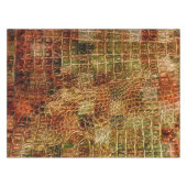 アリゲーフェイクタ動物皮革レッドブラウン テーブルクロス (正面(横))