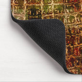 アリゲーフェイクタ動物皮革レッドブラウン マウスパッド (コーナー)