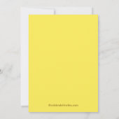 アリゲー名門私立校風のターベビーシャワー招待状イエロー 招待状 (裏面)