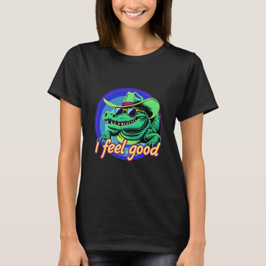 アリゲ感じータのおもしろいTシャツ Tシャツ (正面)