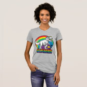 アリサウルス 虹色 恐竜 ヴィンテージ Tシャツ デザイン (正面フル)