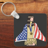 アリサ・リュー：世界チャンピオン キーホルダー (正面)