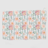 アリシアのバラのストライプパターン ゴルフタオル (横)