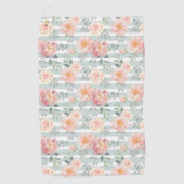 アリシアのバラのストライプパターン ゴルフタオル (正面)