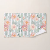 アリシアのバラのストライプパターン バスタオルセット (ハンドタオル)