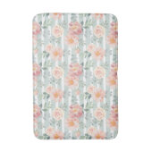 アリシアのバラのストライプパターン バスマット (正面縦)