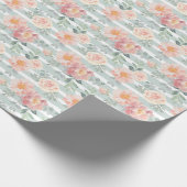 アリシアのバラのストライプパターン ラッピングペーパー (角)