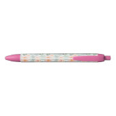 アリシアのバラのストライプパターン 黒ボールペン (裏面)