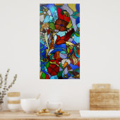 アリシアのフローラガーデンウィンドウポスターまたはプリント ポスター (キッチン)