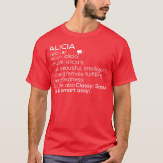 アリシア名アリシア定義アリシア女性名A Tシャツ