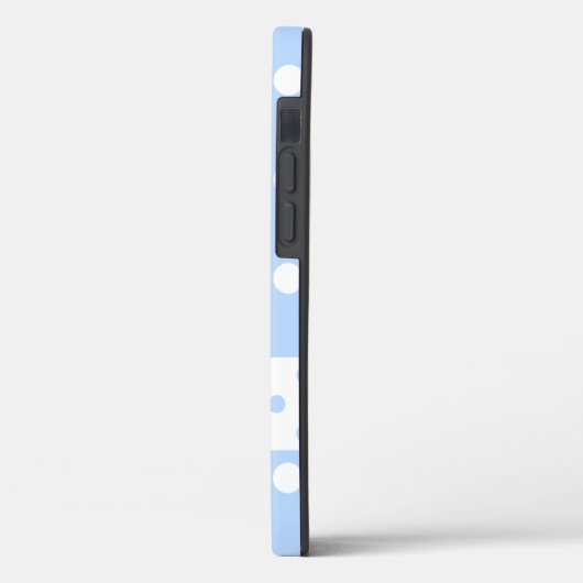 アリシア – 名前をカスタムする水玉模様ブルーiPhoneケース Case-Mate iPhoneケース (裏面 / 左)