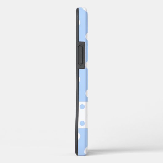 アリシア – 名前をカスタムする水玉模様ブルーiPhoneケース Case-Mate iPhoneケース (裏面 / 右)