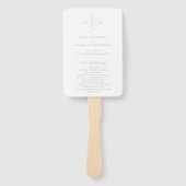 アリシャセージグリーンボタニカルエレガントな結婚式 ハンドファン (正面)