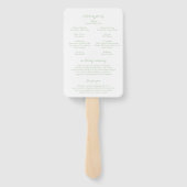 アリシャセージグリーンボタニカルエレガントな結婚式 ハンドファン (裏面)