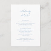 アリシャダスティブルーボタニカルエレガントな結婚式 エンクロージャーカード (正面)