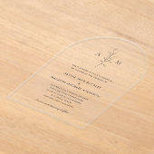 アリシャボタニカルエレガントな結婚式 アクリル招待状 (レイダウン)