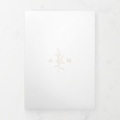 アリシャ金ゴールドタンボタニカルエレガントな結婚式 三つ折り招待状 (カバー)