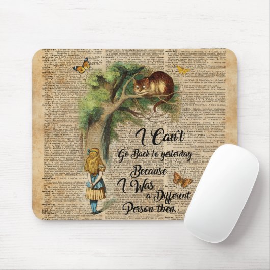 アリスおよびチェシャー猫の引用文辞書の芸術 マウスパッド (マウス)