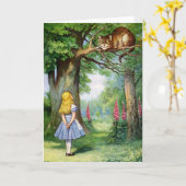 アリスおよびチェシャーCAT カード (黄色い花)