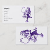 アリスおよびフラミンゴは紫色にインクをしみ込ませました 名刺 (正面/裏面)