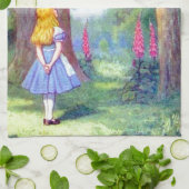 アリスおよびフルカラーチェシャー猫 キッチンタオル (折り畳み)