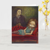 "アリスおよびルイス"の挨拶状 カード (黄色い花)