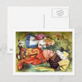 アリスおよび公爵夫人Play Flamingo Croquet ポストカード (正面/裏面)