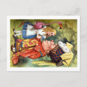 アリスおよび公爵夫人Play Flamingo Croquet ポストカード (正面)