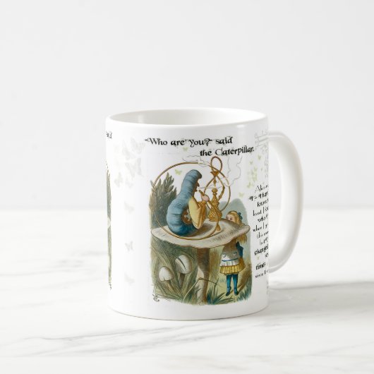 アリスおよび幼虫のギフトのマグ- Teniel コーヒーマグカップ (正面右)