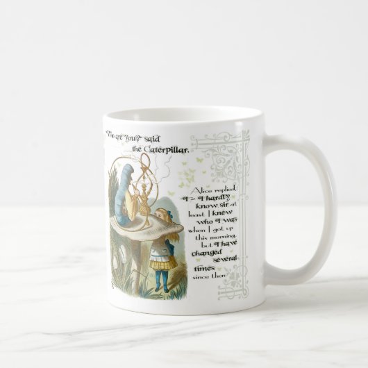 アリスおよび幼虫のギフトのマグ- Teniel コーヒーマグカップ (右)