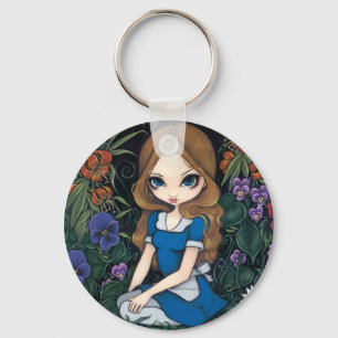 "アリスおよび花" Keychain キーホルダー