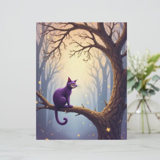 アリスお洒落チェシャーキャットツリースクラップブック紙 (スタンド正面)