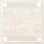 アリスお洒落トの不思議の国の地図 ガラスコースター (裏面)