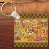 アリスお洒落トの不思議の国の地図 キーホルダー (正面)