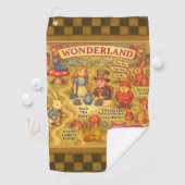 アリスお洒落トの不思議の国の地図 ゴルフタオル (インサイチュ)