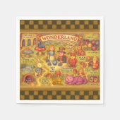 アリスお洒落トの不思議の国の地図 スタンダードカクテルナプキン (正面)