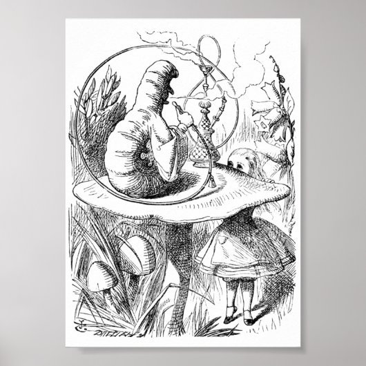 アリスがキャタピラのポスターに出くわす ポスター (正面)