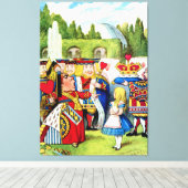 アリスが不思議の国でハートの女王に出会う キャンバスプリント (インサイチュ (ウッドフロア))