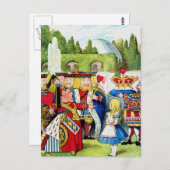 アリスが不思議の国でハートの女王に出会う ポストカード (正面/裏面)