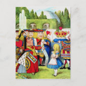 アリスが不思議の国でハートの女王に出会う ポストカード (正面)