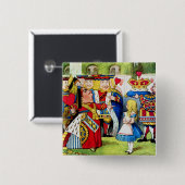 アリスが不思議の国でハートの女王に出会う 缶バッジ (正面&裏面)