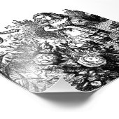 アリスが庭の花と語る フォトプリント            (角)